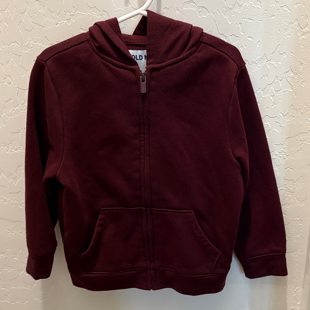 Old Navy Kids Burgundy Zip-Up Hoodie